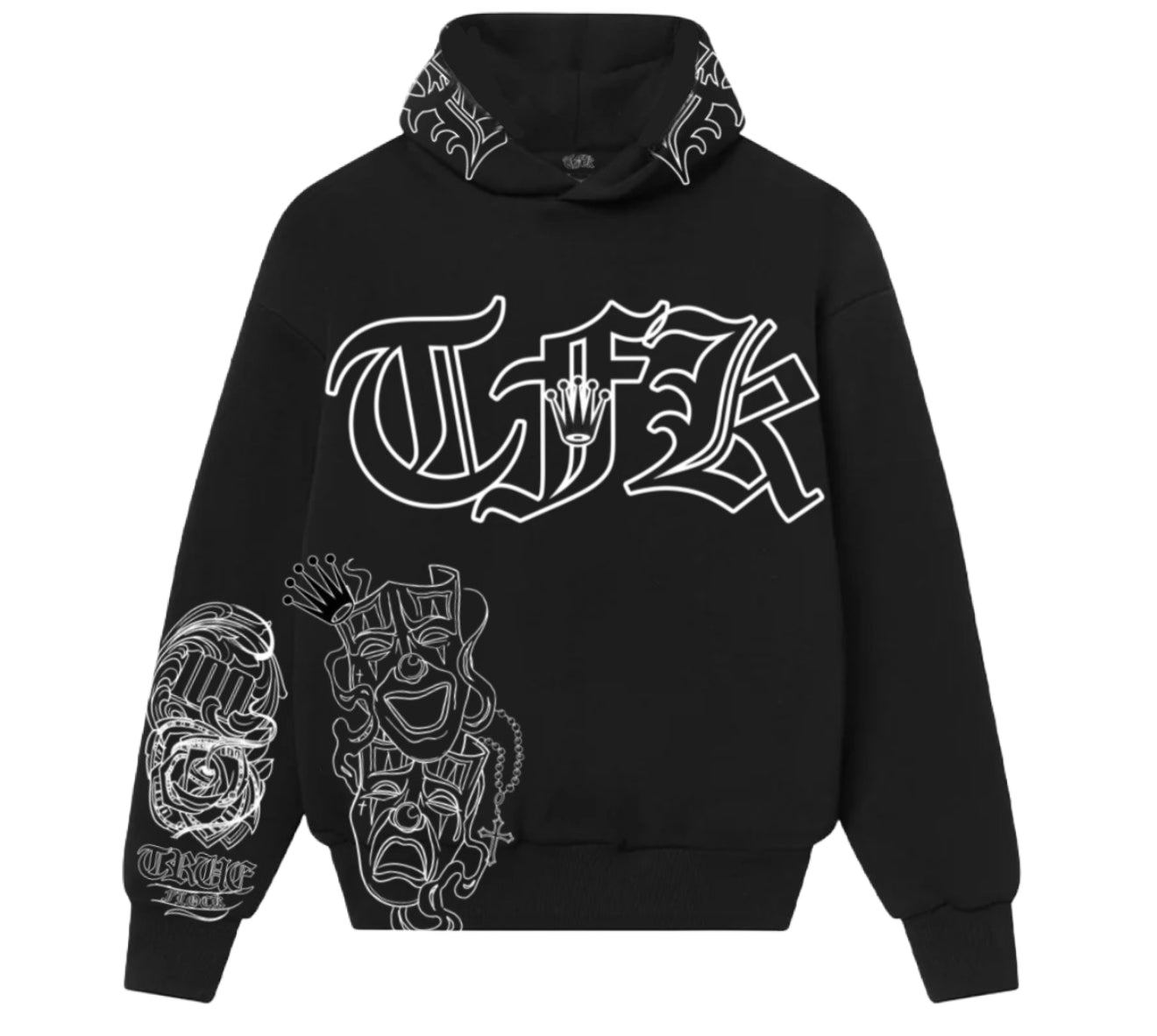 Black-Flocker hoodie