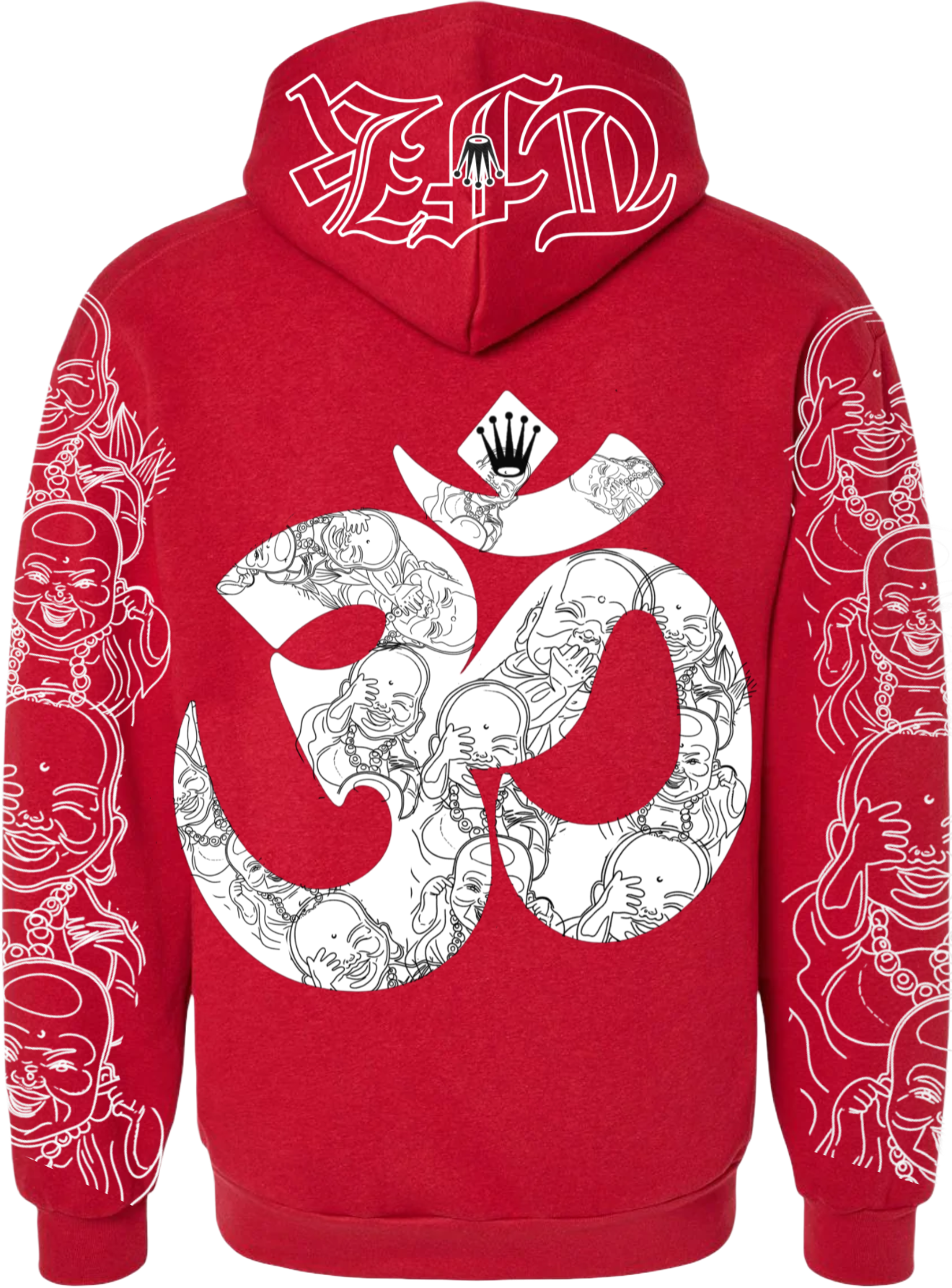 RED BUDDHA FLOCKER HOODIE