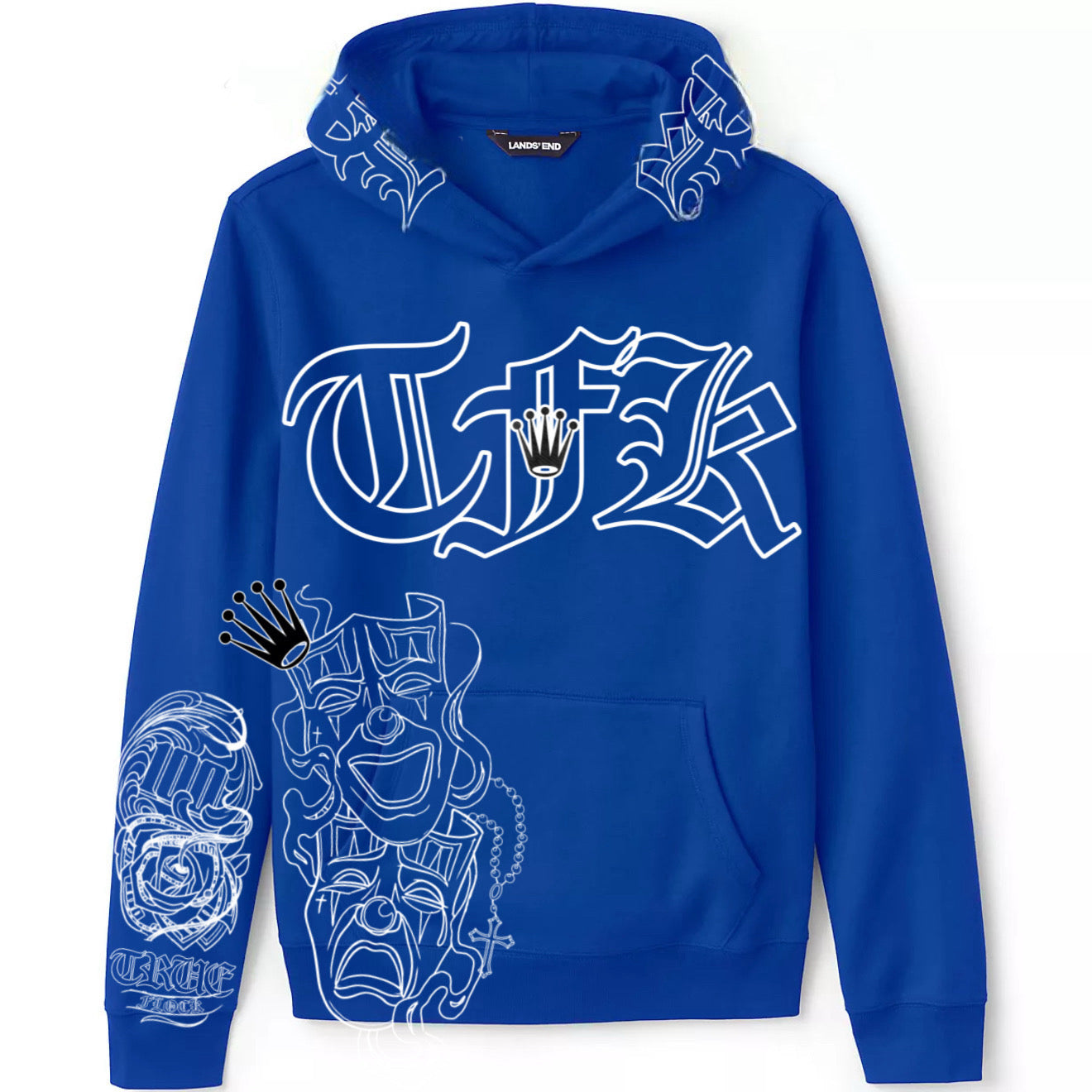 Blue-Flocker hoodie
